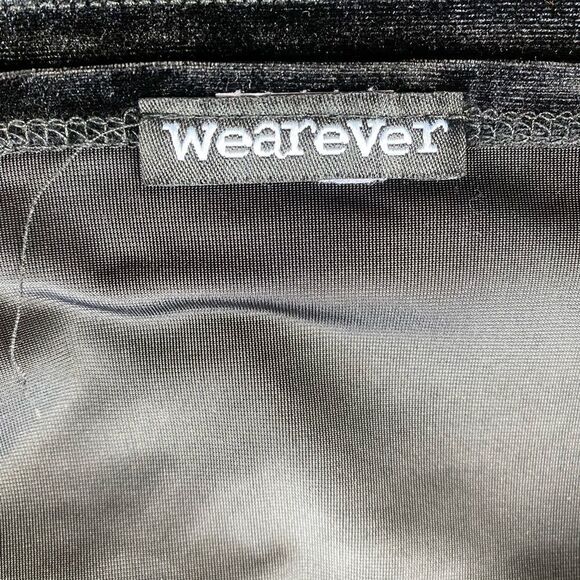 Vintage Wearever Black Velvet Bodycon Dress Size M - Picture 7 of 7